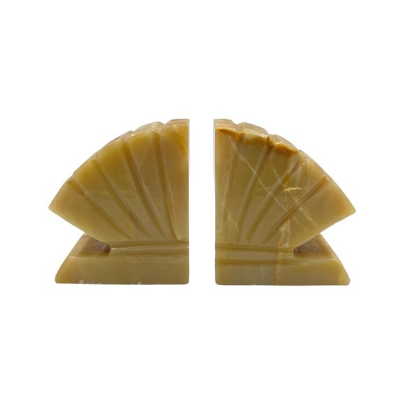 Vintage Onyx Shell Bookends - Picture 5 of 13